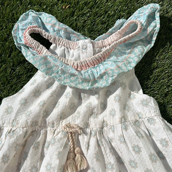 5T JOIE absolutely adorable light pink light, blue, and white waffle dress - Picture 3 of 13